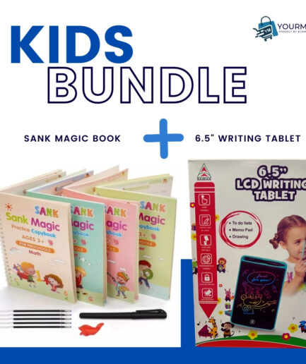 4-in-1 Sank Magic Book Practice + 6.5-Inch Multi-Color LCD Electronic Writing Tablet  | Premium Quality