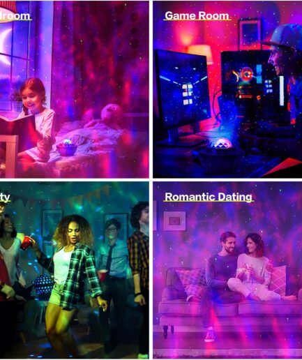 Galaxy Star Projector Lamp with LED Universe Effect & Speaker